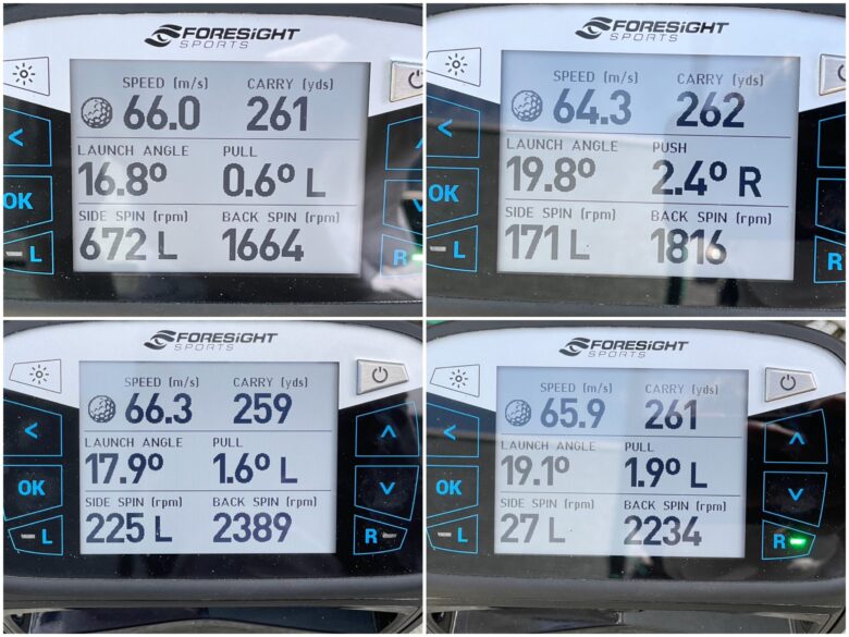 プロギア RS-D JUSTドライバーのGCQuad計測データ