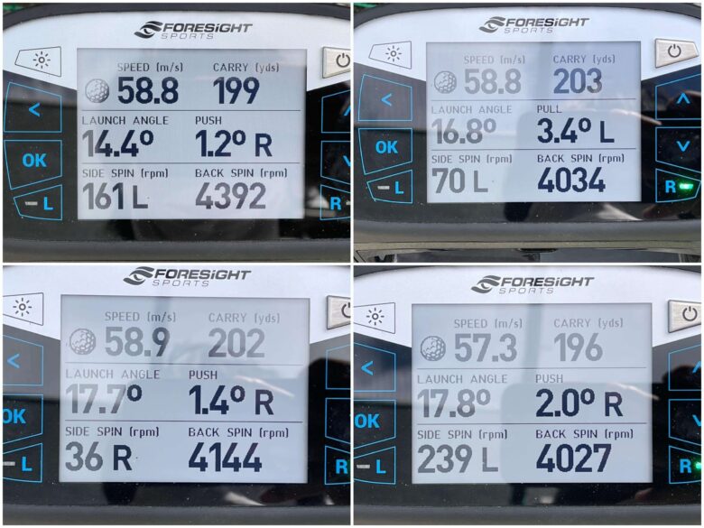 プロギア RS JUSTユーティリティの試打計測データ