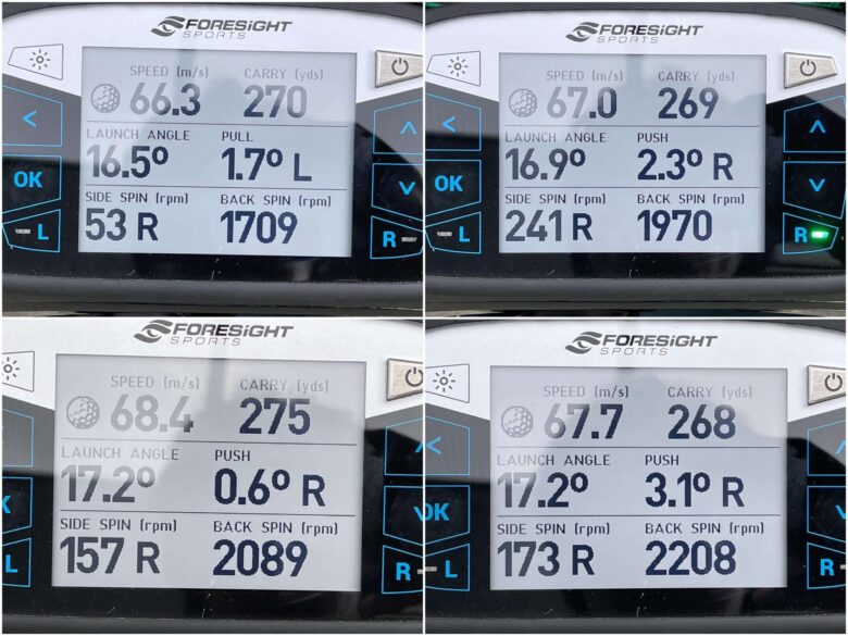 LAGOLF Aシリーズ MIDの計測データ