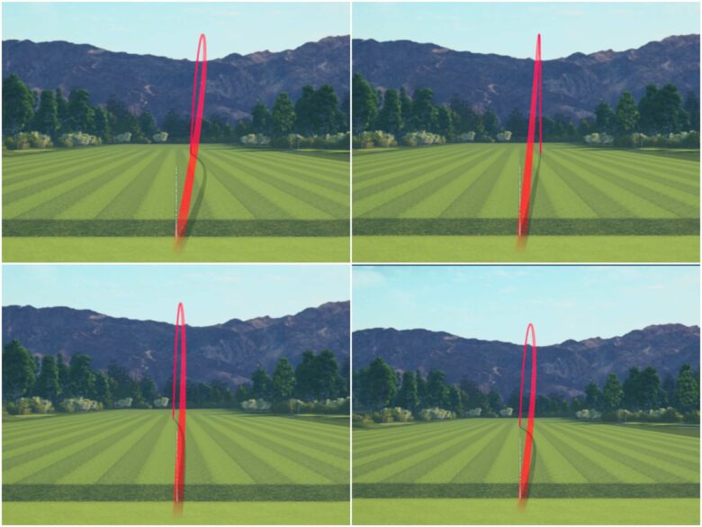 DOCUS レボリューションユーティリティの弾道イメージ