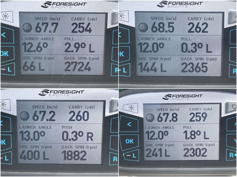 PXGエクストリームボールの試打計測データ