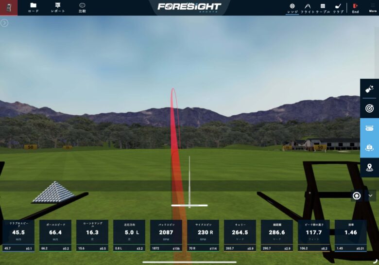 クランク フォーミュラFIRE PROドライバーの弾道イメージ2