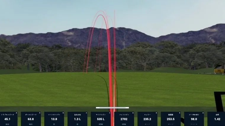 ブリヂストンB3 MAX Dドライバーの弾道イメージ