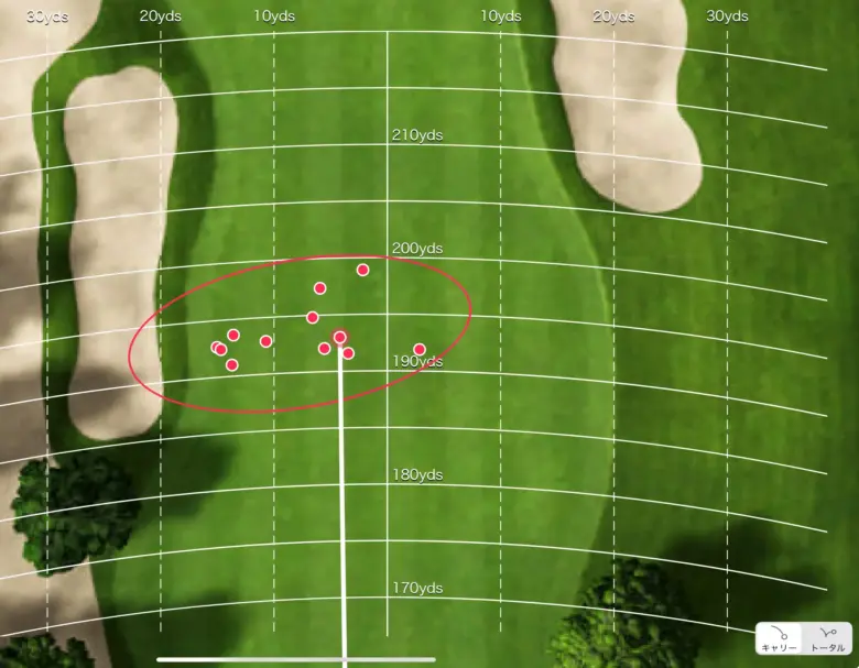 本間ゴルフ TW777 ユーティリティの分散データ