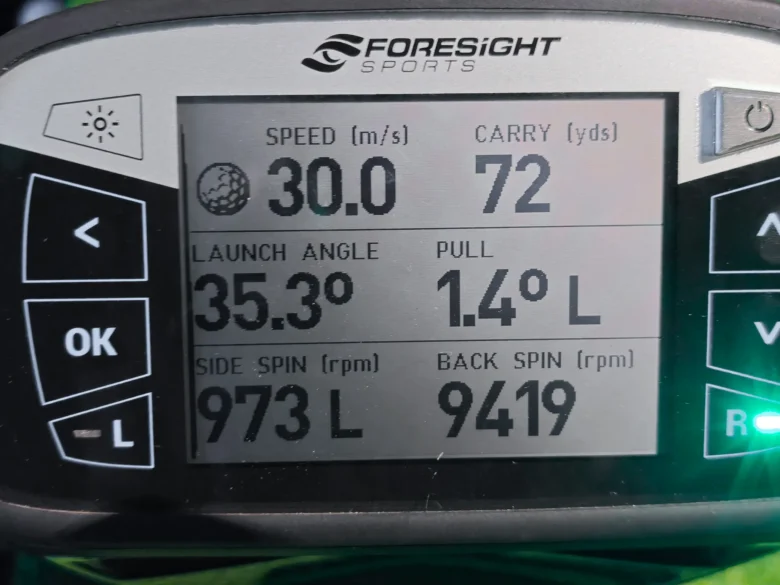 キャロウェイ X FORGEDウェッジ2026のGCQuad計測データ13