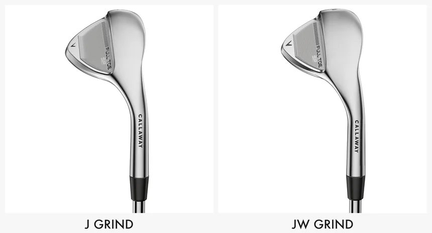 Full Toe SP ウェッジのJグラインドとJWグラインドをヒール側から比較