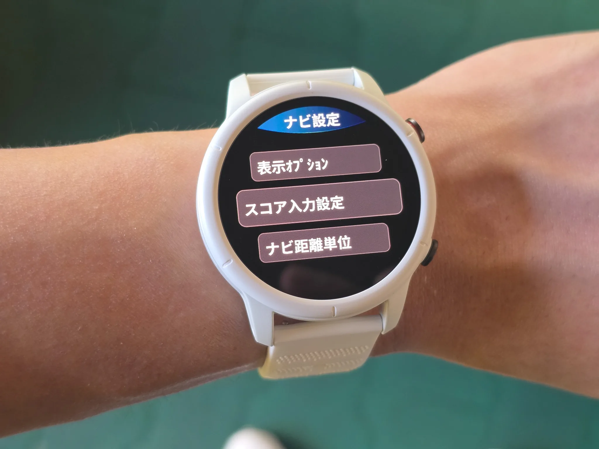 ショットナビ ベリックス V14 ナビ設定画面