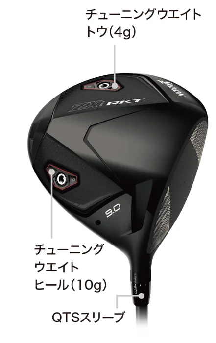 QTSスリーブとチューニングウエイトの配置