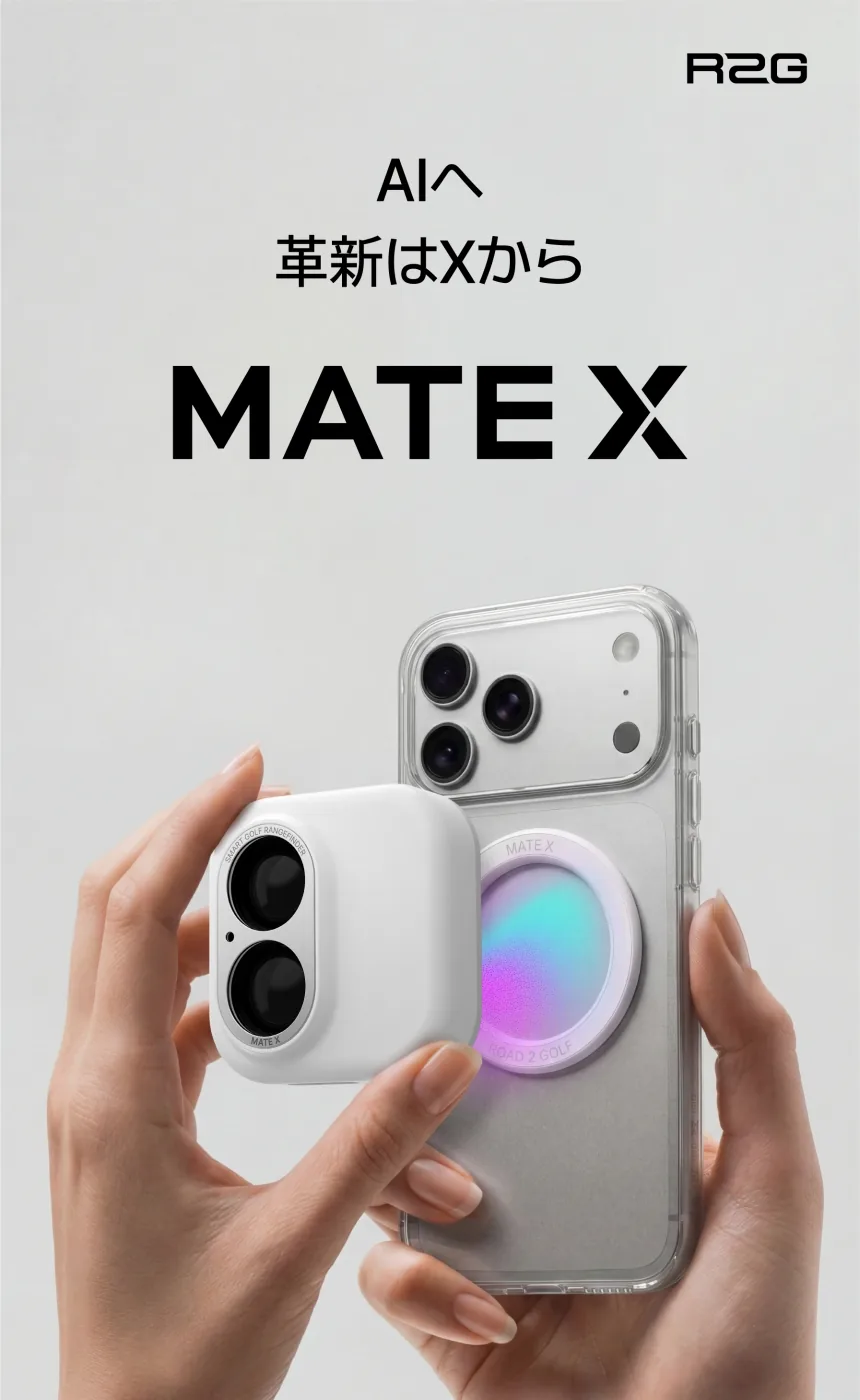 R2G MATE X をiPhoneのケース背面に装着したところ